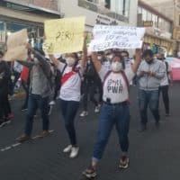 Banderolles des manifestants