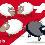 UDC affiche avec les moutons et un noir