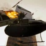 die hard voiture fonçant sur helicoptère