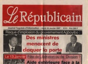 Le Républicain Togo Une