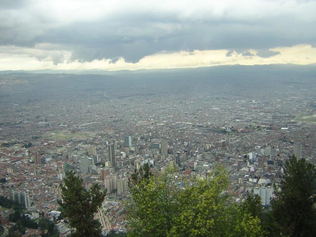 Bogotà¡, depuis le Montserrate